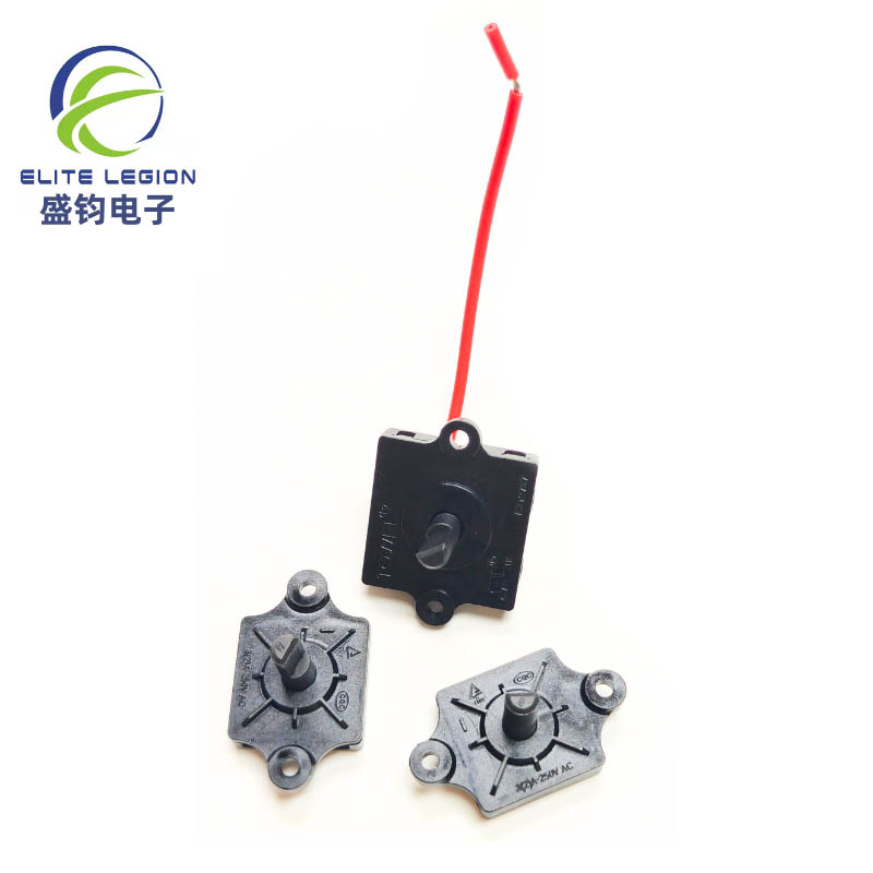 B3200-219 4 Posisi 3 Kelajuan Rotary Switch dengan Wayar